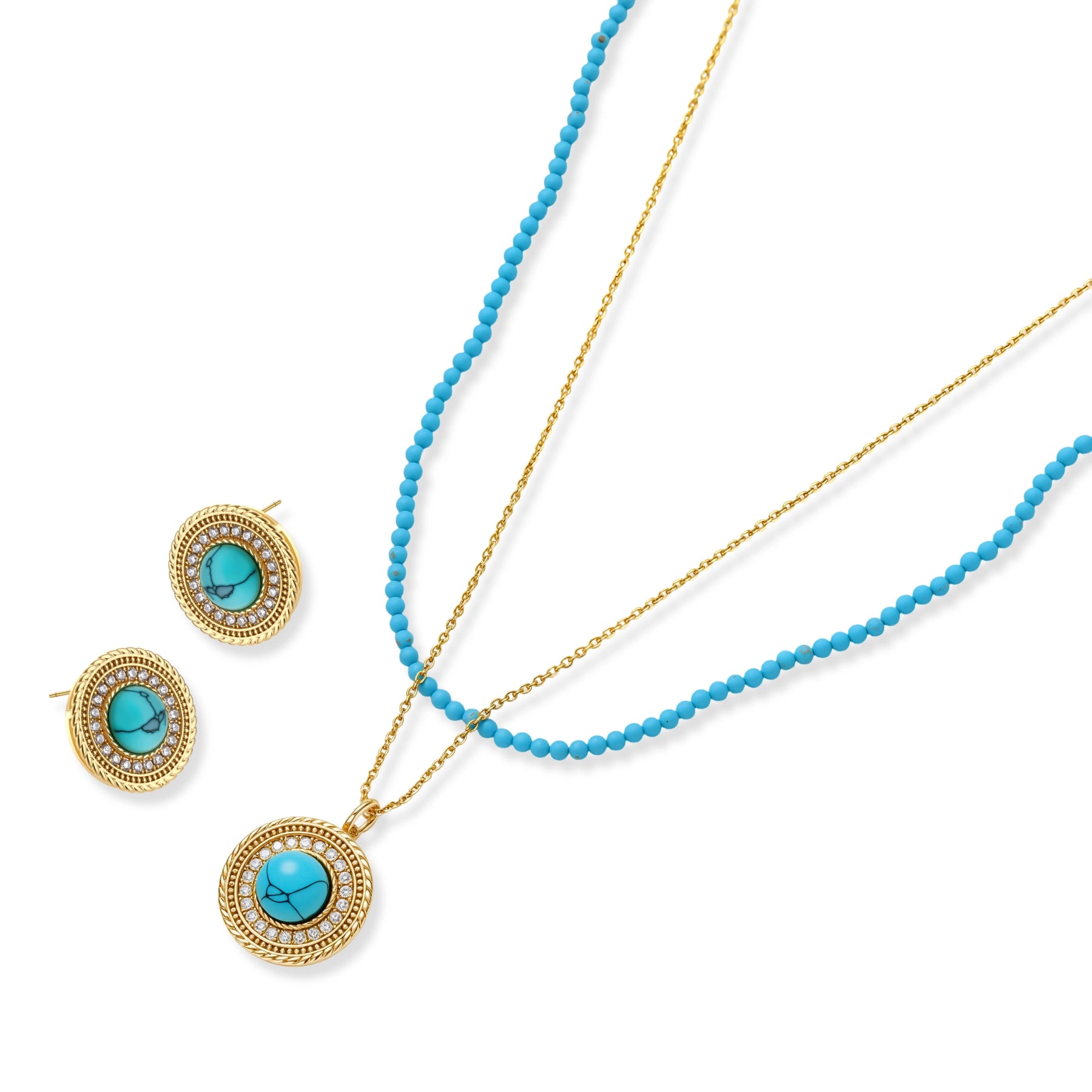 Turquoise Medallion Jewelry Set
