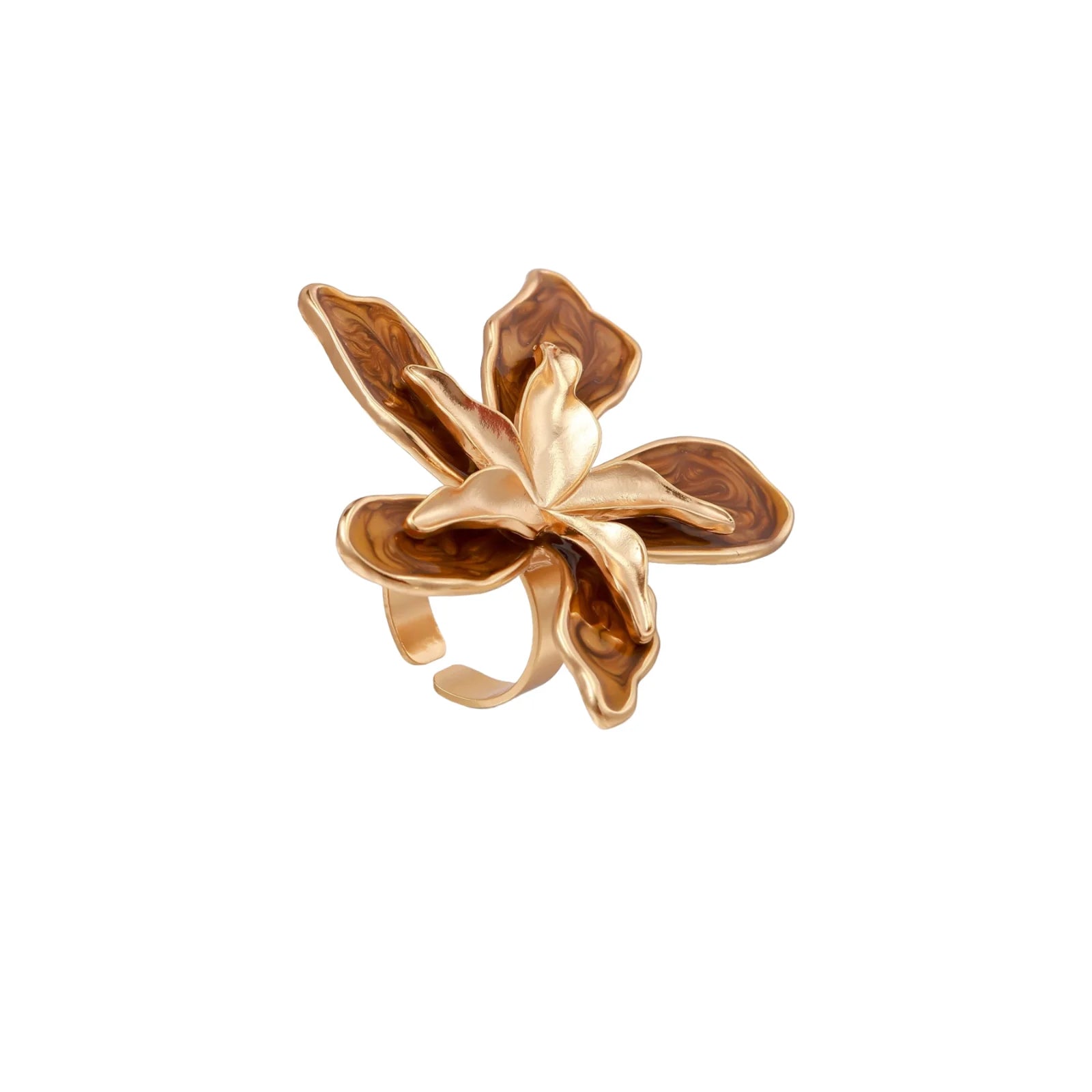 Golden Bloom Statement Ring