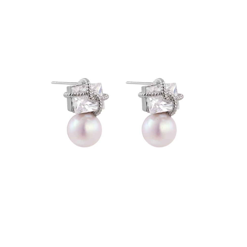 Stardust Pearl Drop Earrings