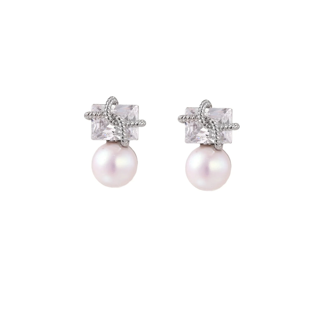 Stardust Pearl Drop Earrings