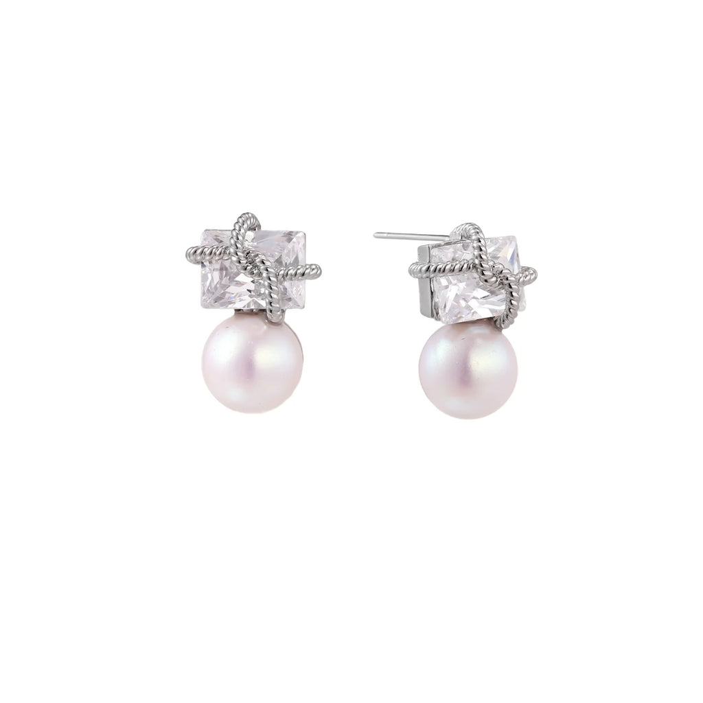 Stardust Pearl Drop Earrings