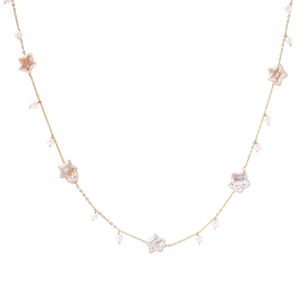 Celestial Pearl Stars Necklace