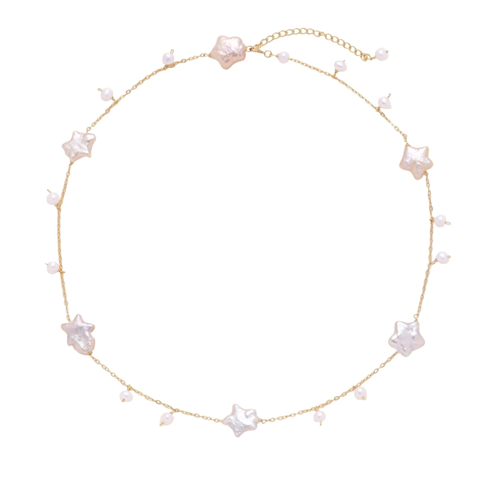 Celestial Pearl Stars Necklace