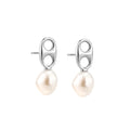 Pearl Circle Drop Studs