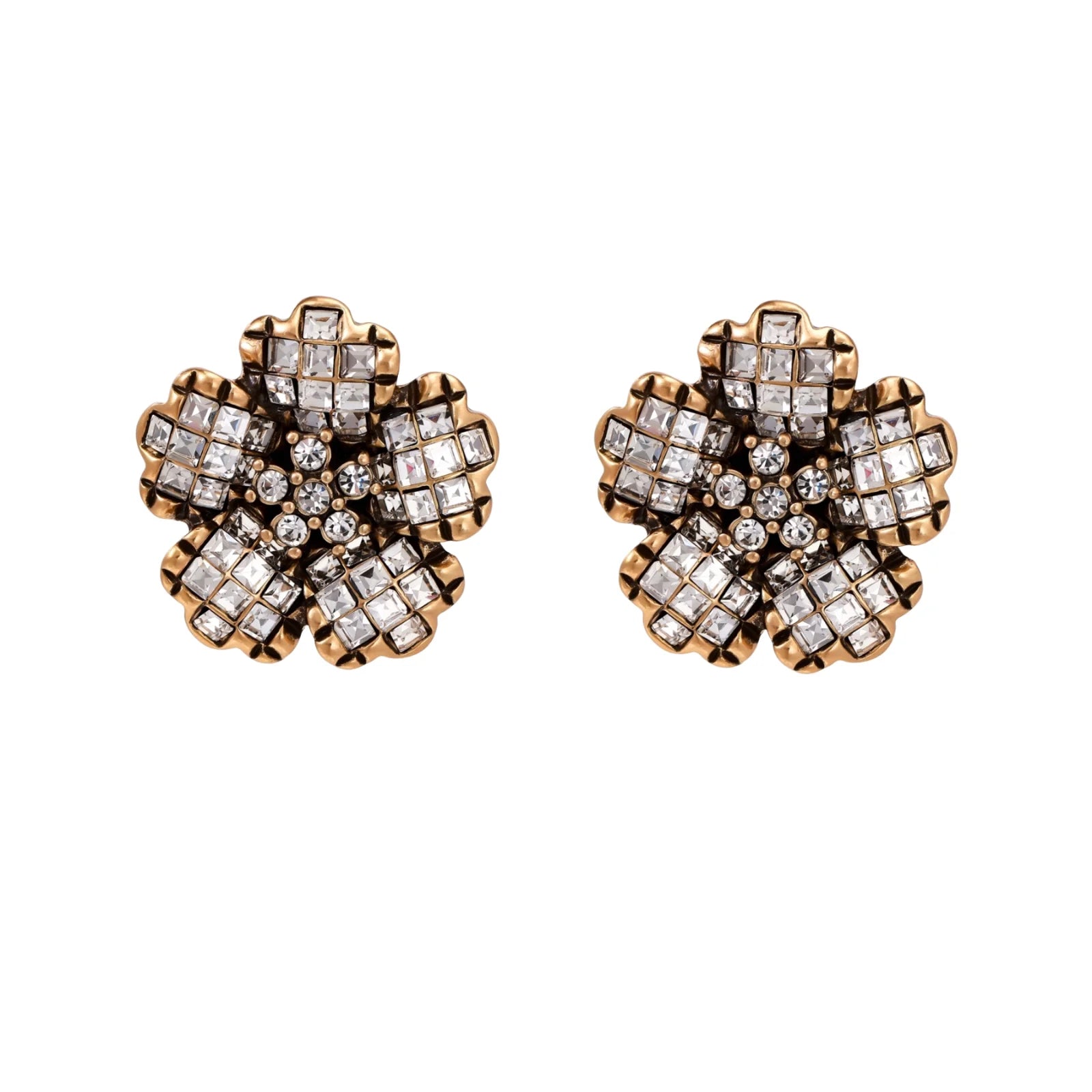 Crystal Bloom Statement Earrings