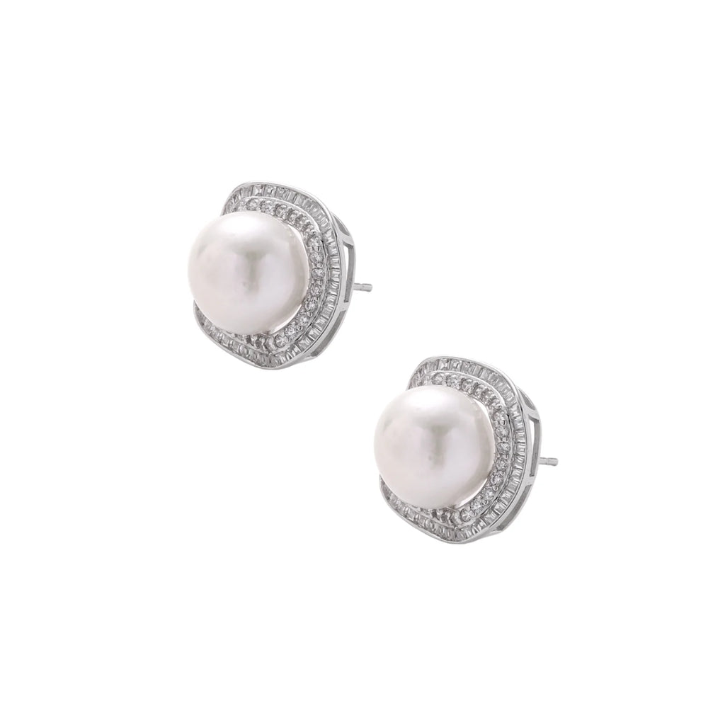Halo Pearl Studs