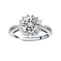 Stellar Halo Moissanite Ring