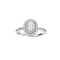Double Halo Promise Moissanite Ring