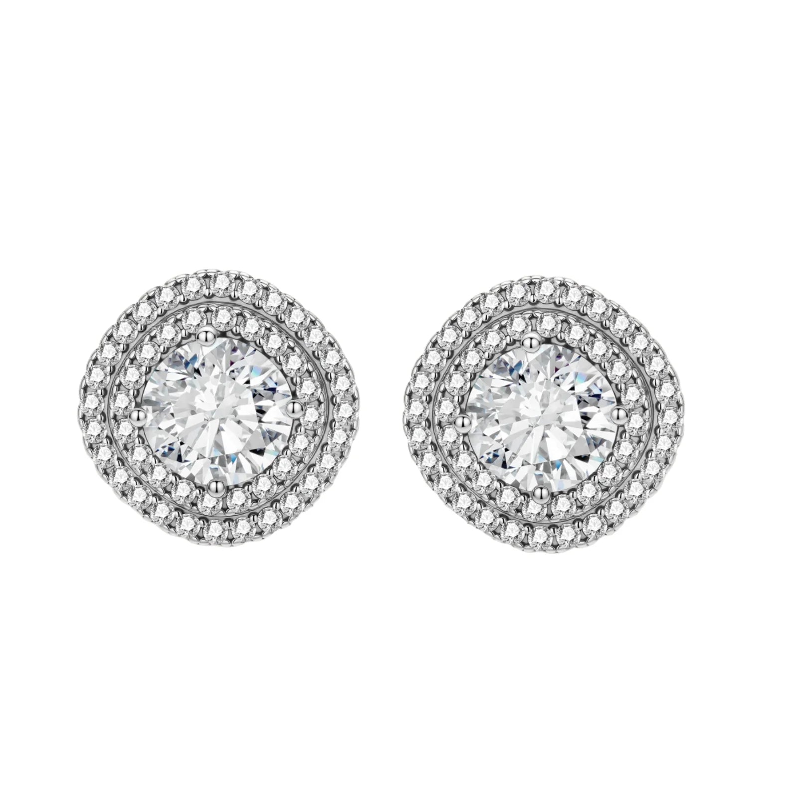 Celestial Halo Moissanite Studs