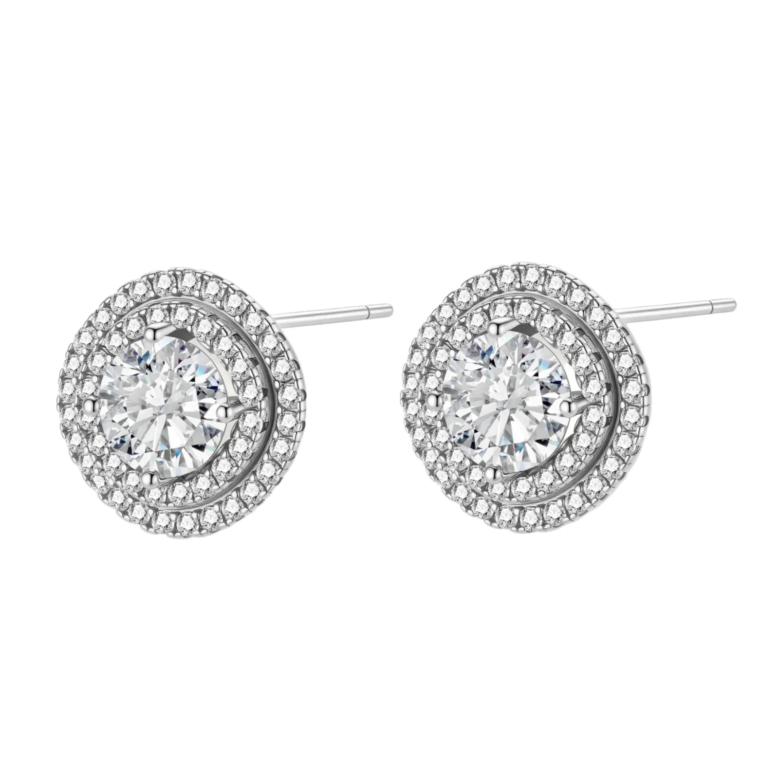 Celestial Halo Moissanite Studs