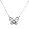 Radiant Butterfly Moissanite Necklace