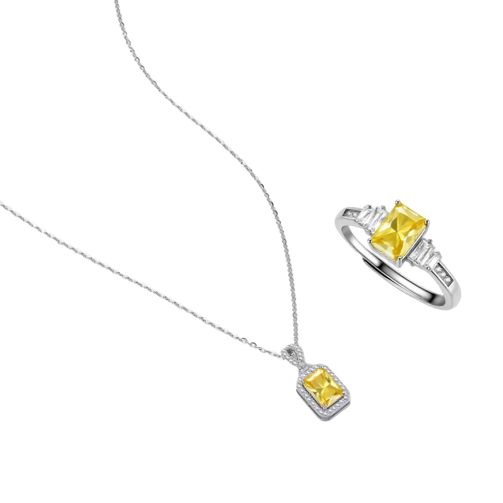 Golden Radiance Moissanite Set