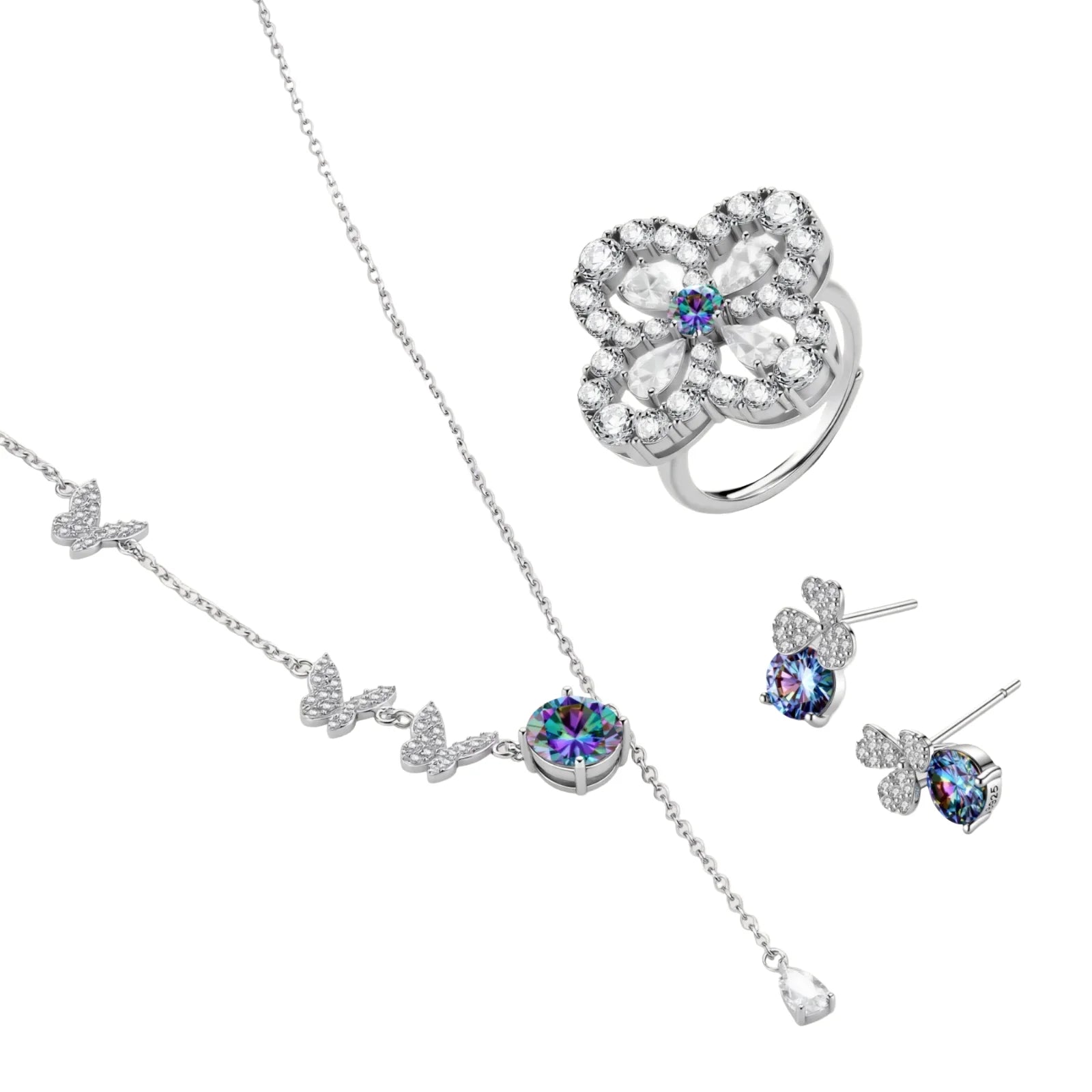 Lucky Clover Moissanite Set