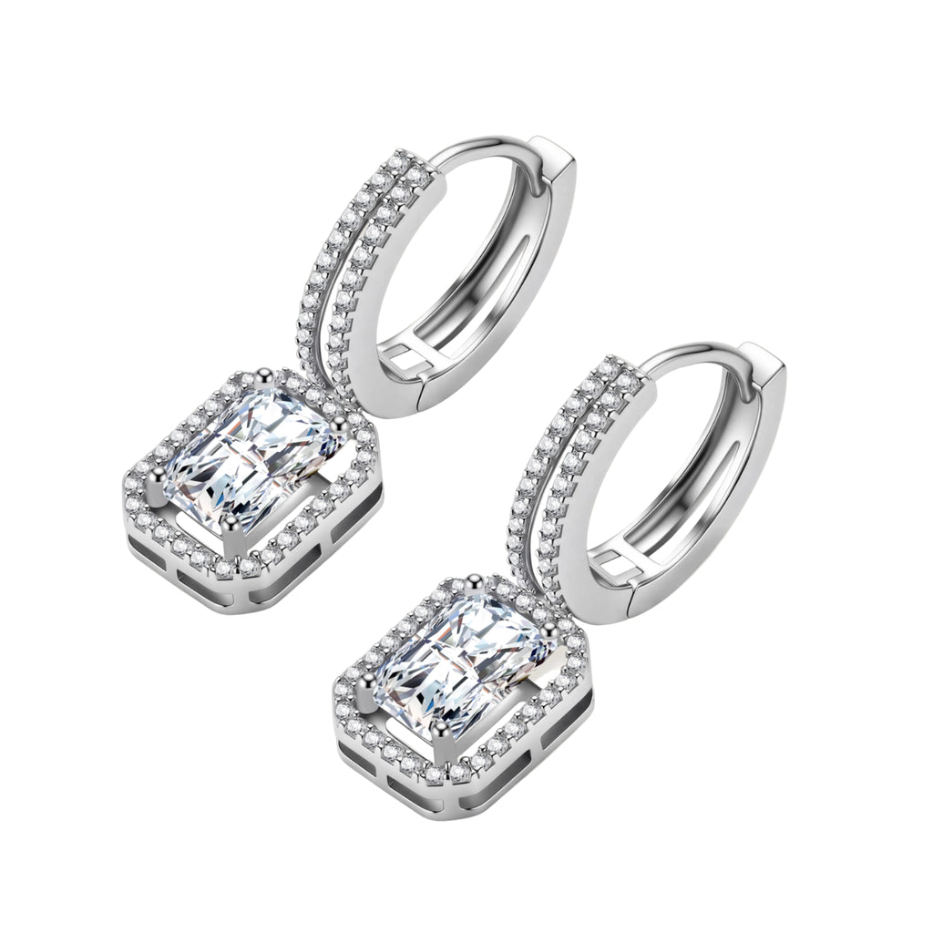 Emerald Cut Moissanite Drops