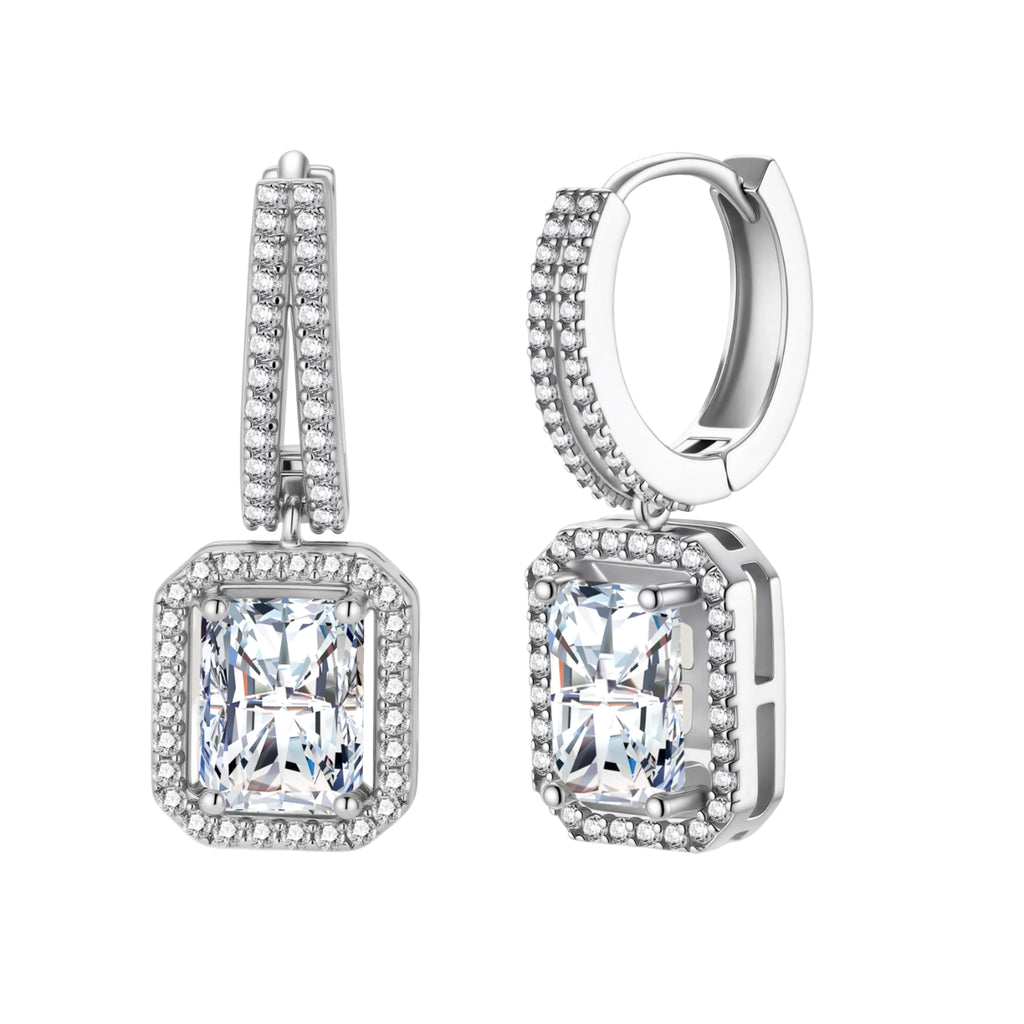 Emerald Cut Moissanite Drops