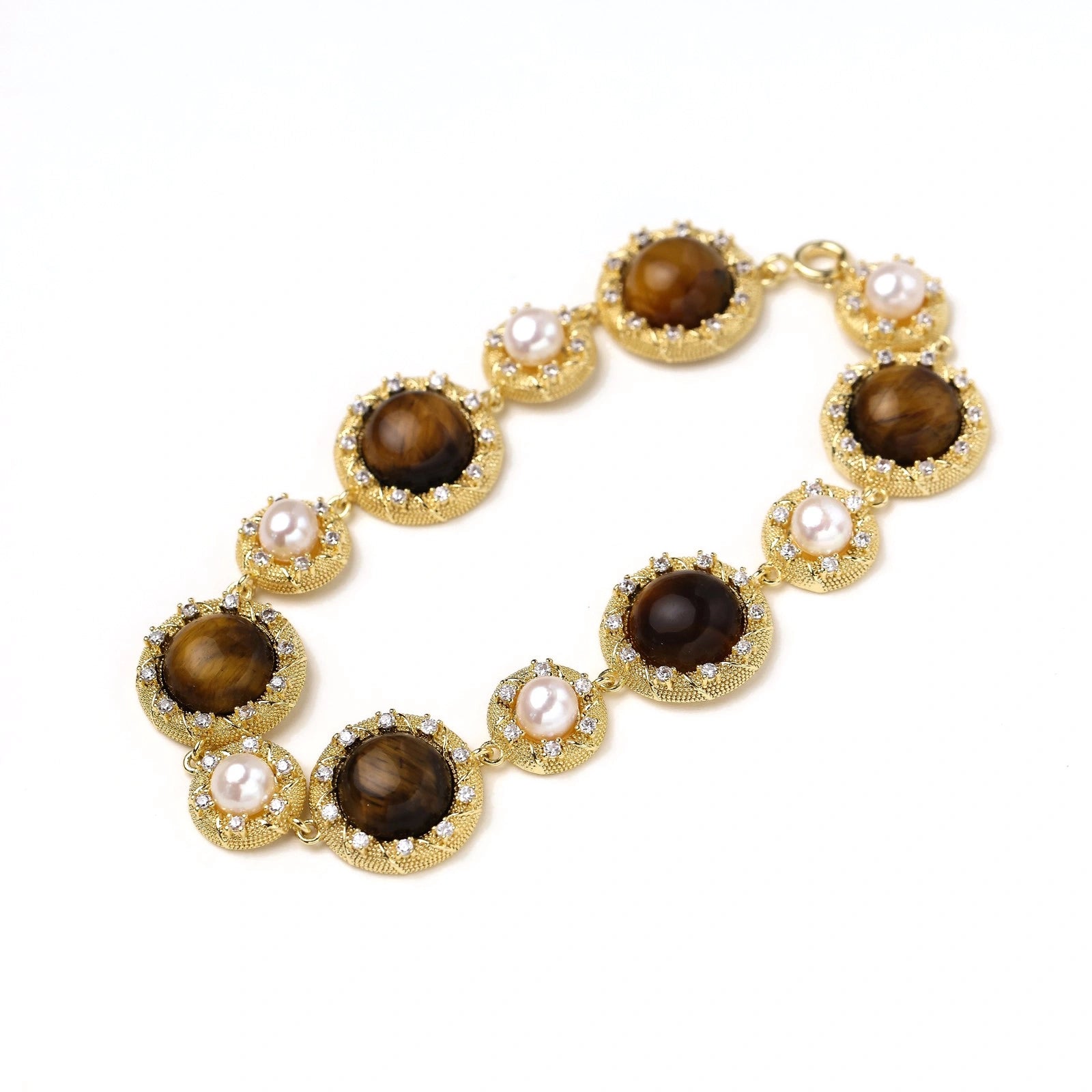 Tiger's Eye Pearl Wisdom Bracelet