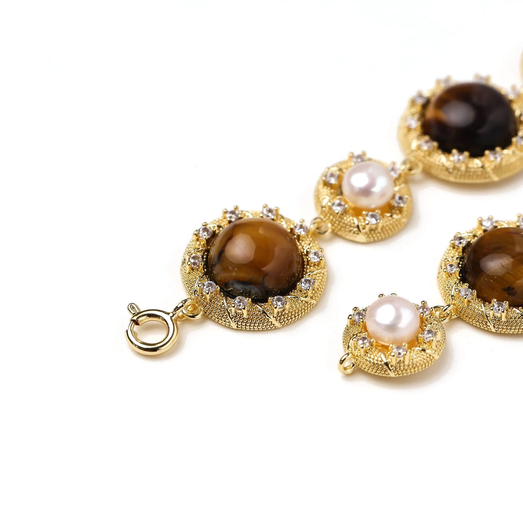 Tiger's Eye Pearl Wisdom Bracelet
