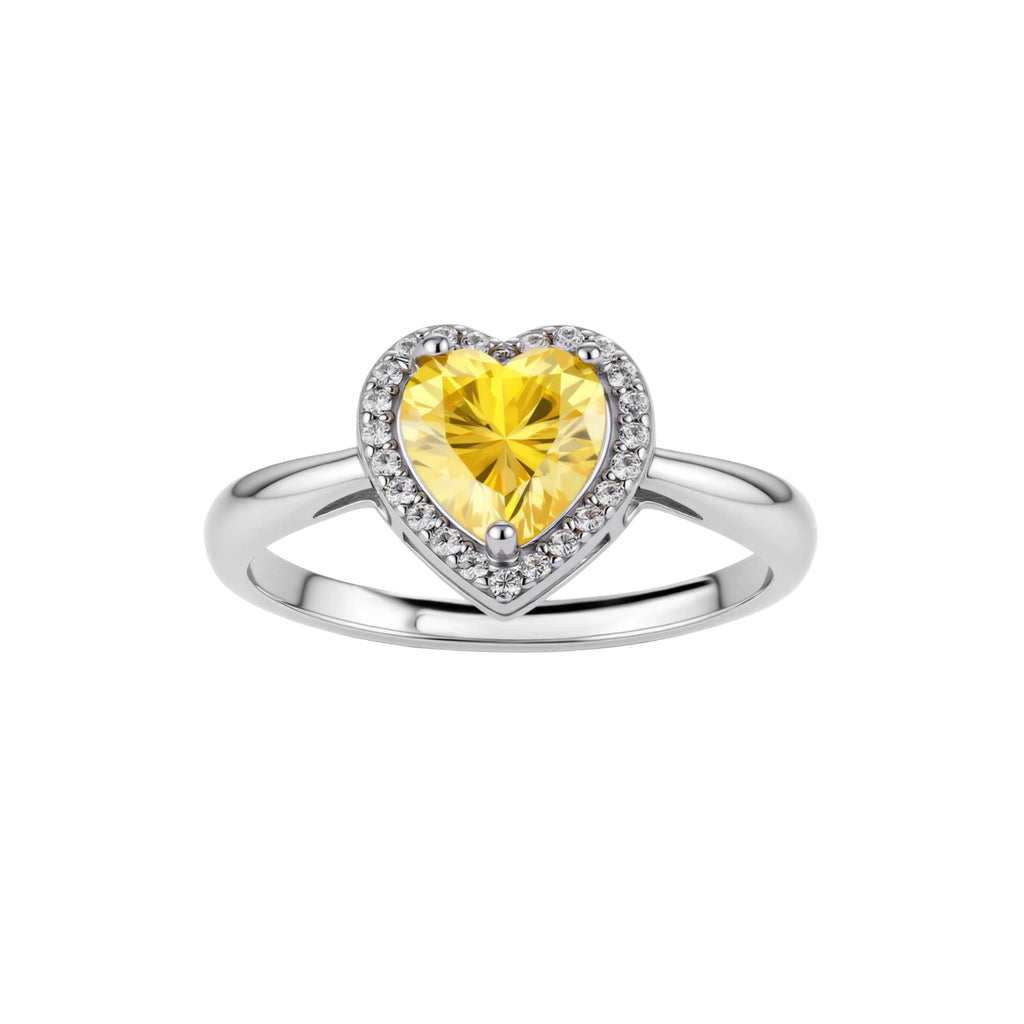 Golden Heart Halo Ring