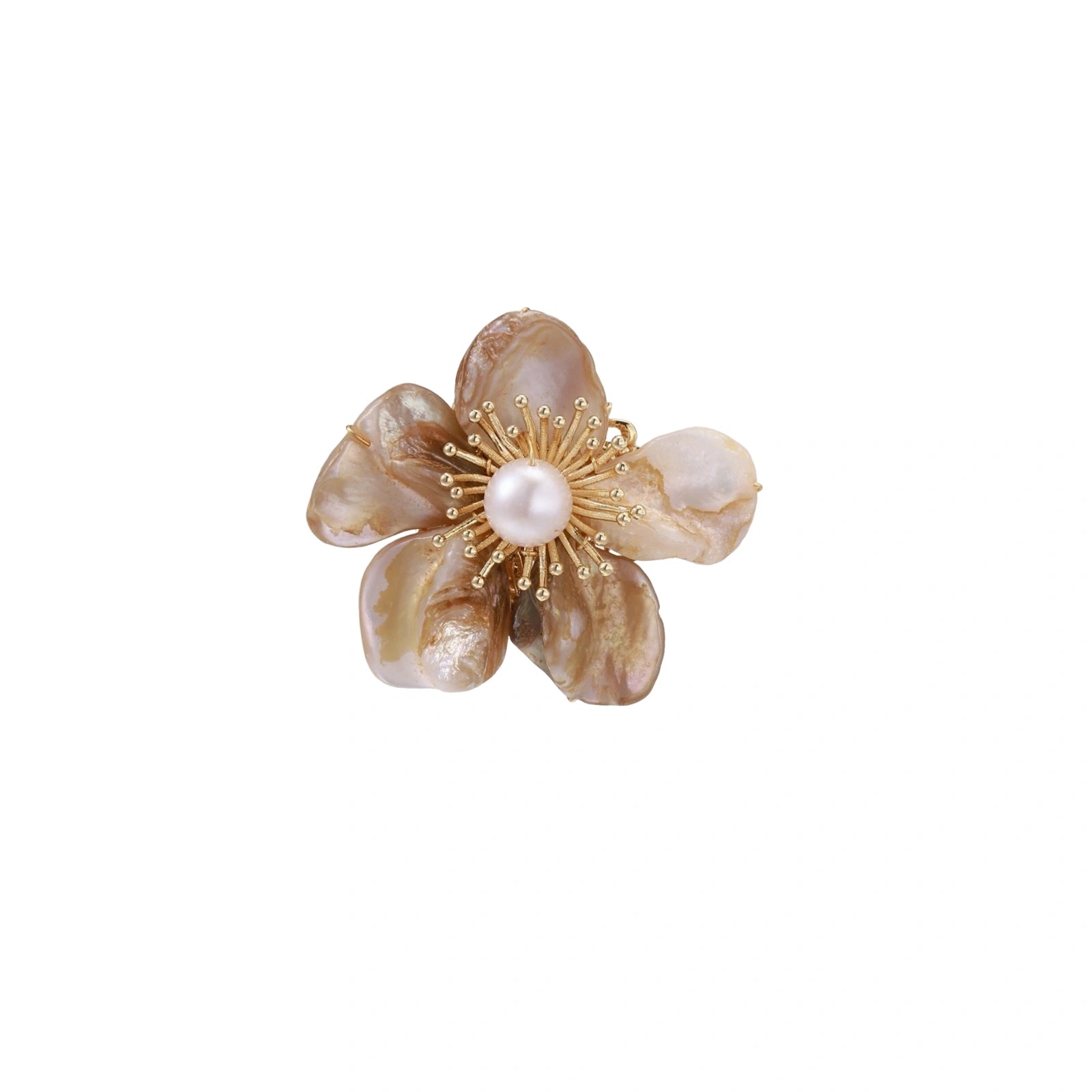 Golden Bloom Pearl Pin