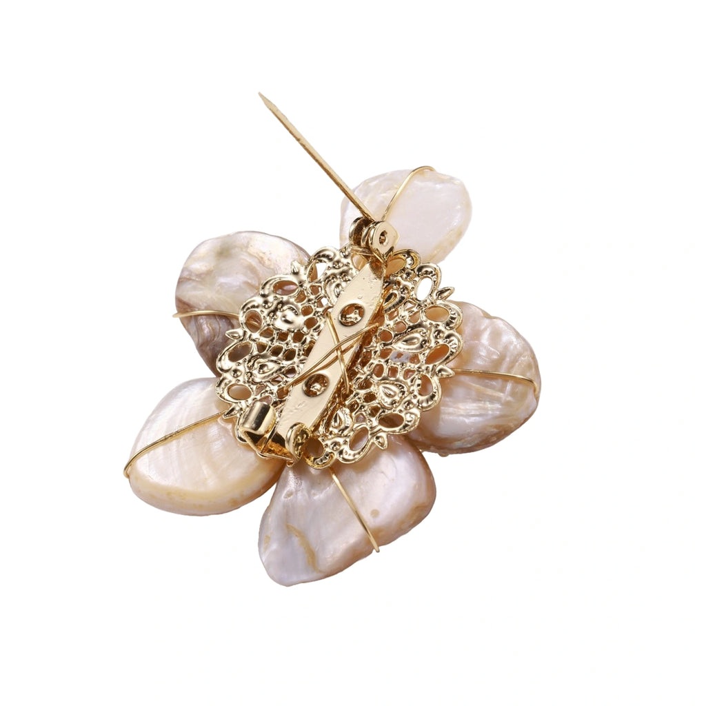 Golden Bloom Pearl Pin