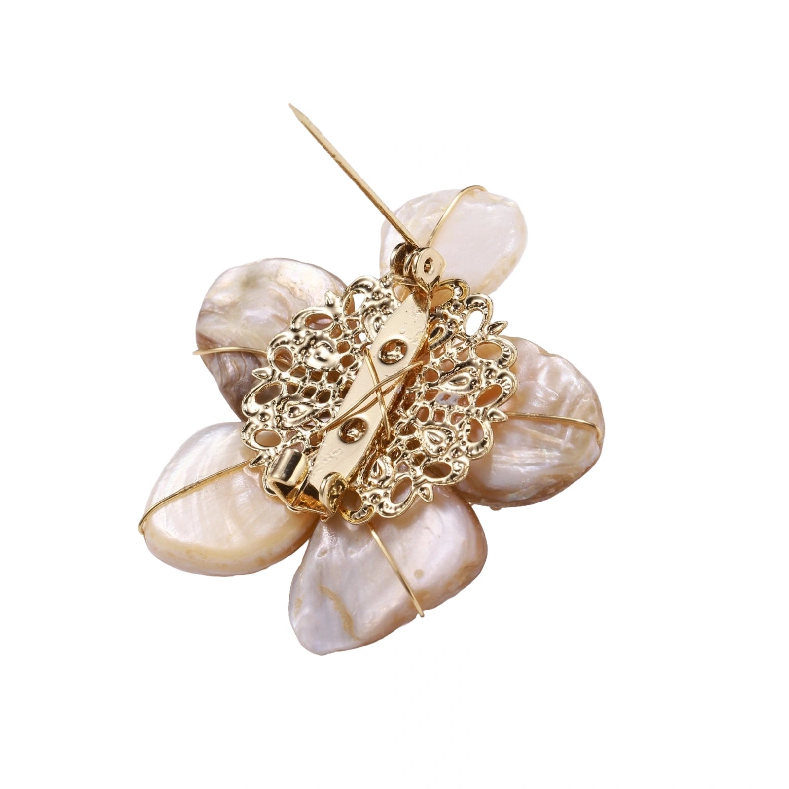 Golden Bloom Pearl Pin