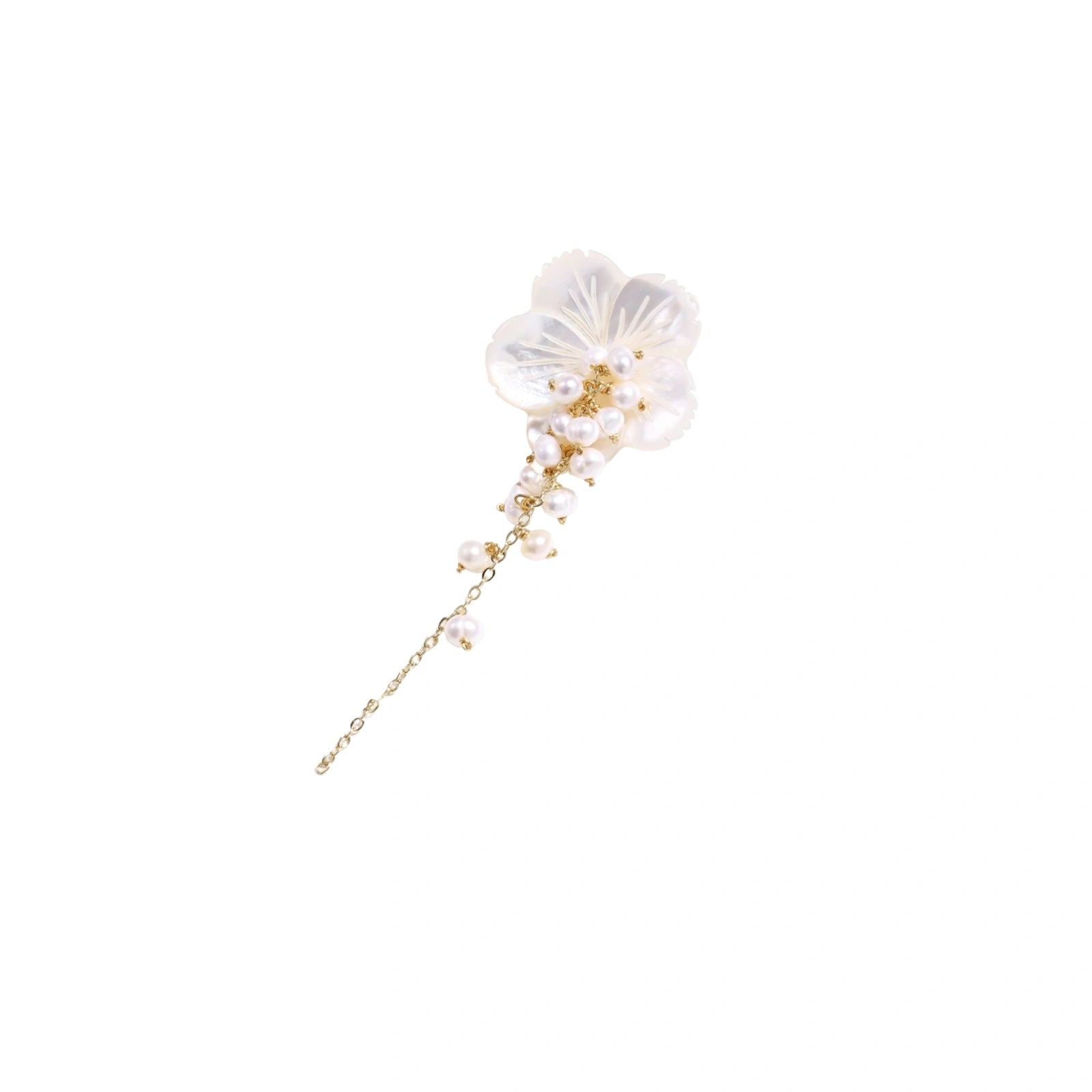 Pearl Cascade Pansy Pin