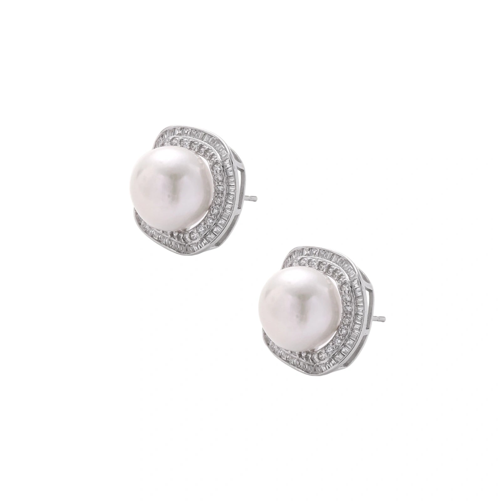 Halo Pearl Studs
