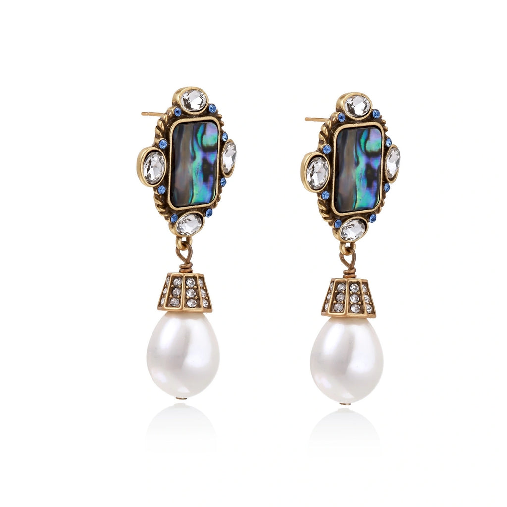 Celestial Pearl Drop Earrings