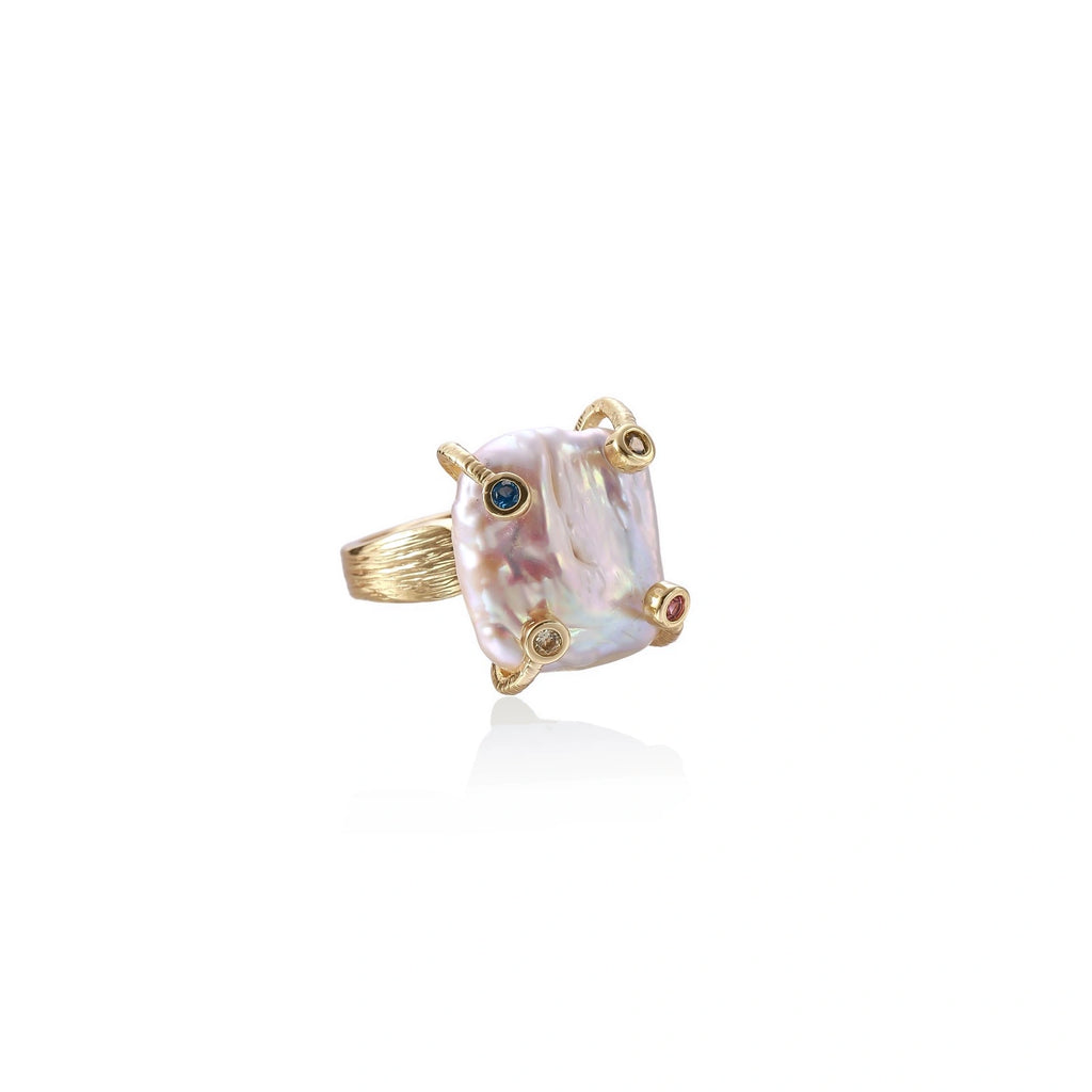 Baroque Pearl Statement Ring
