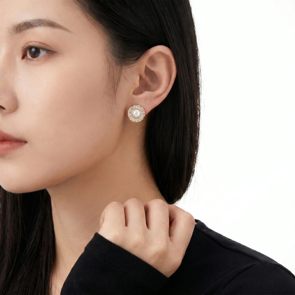 Sunburst Pearl Studs