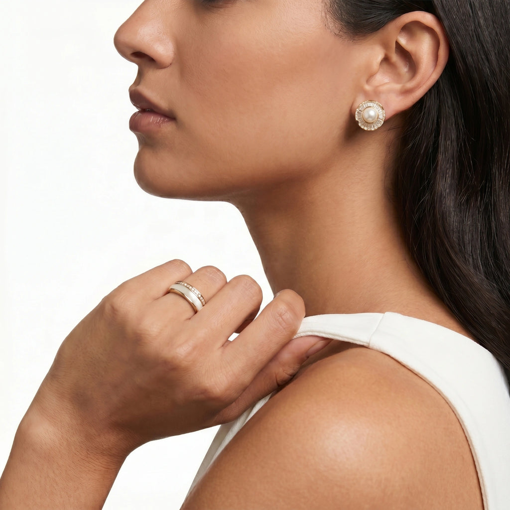 Sunburst Pearl Studs