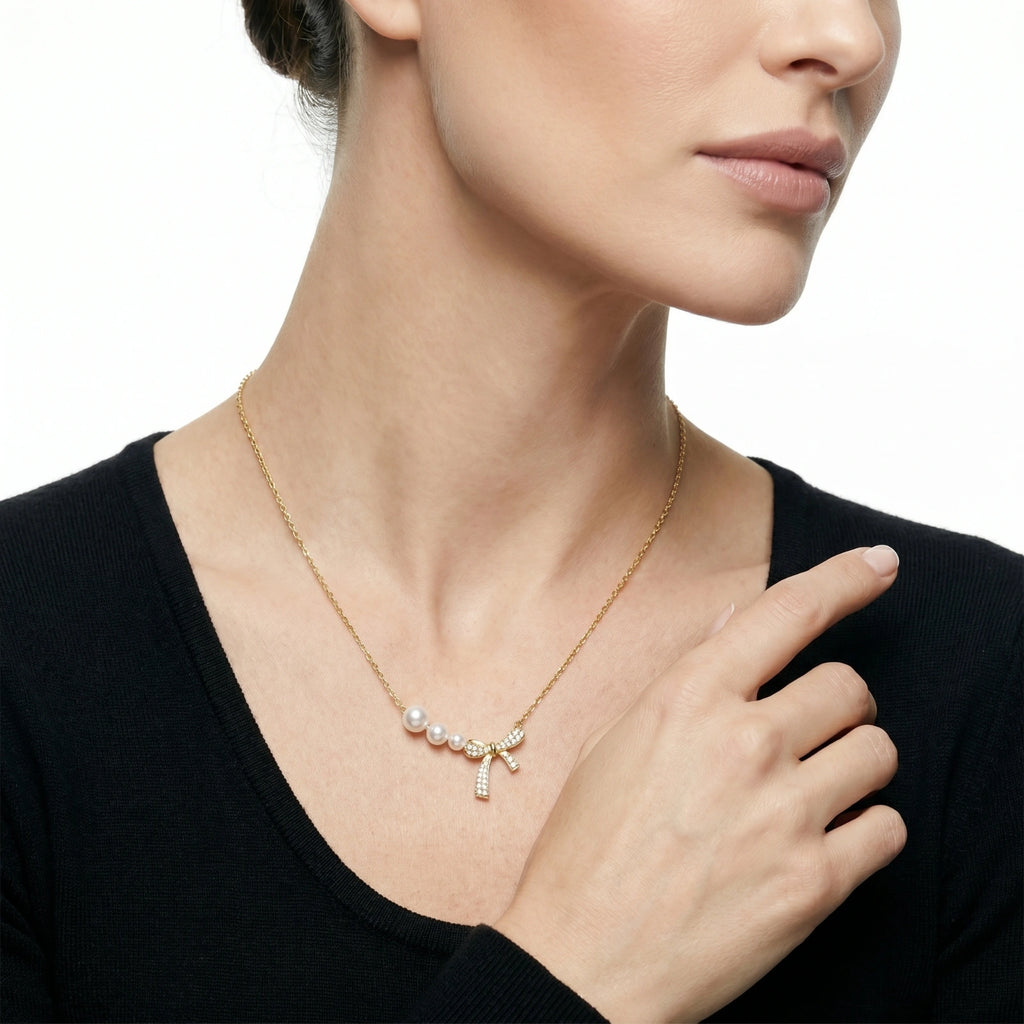 Pearl Bow Dreams Necklace