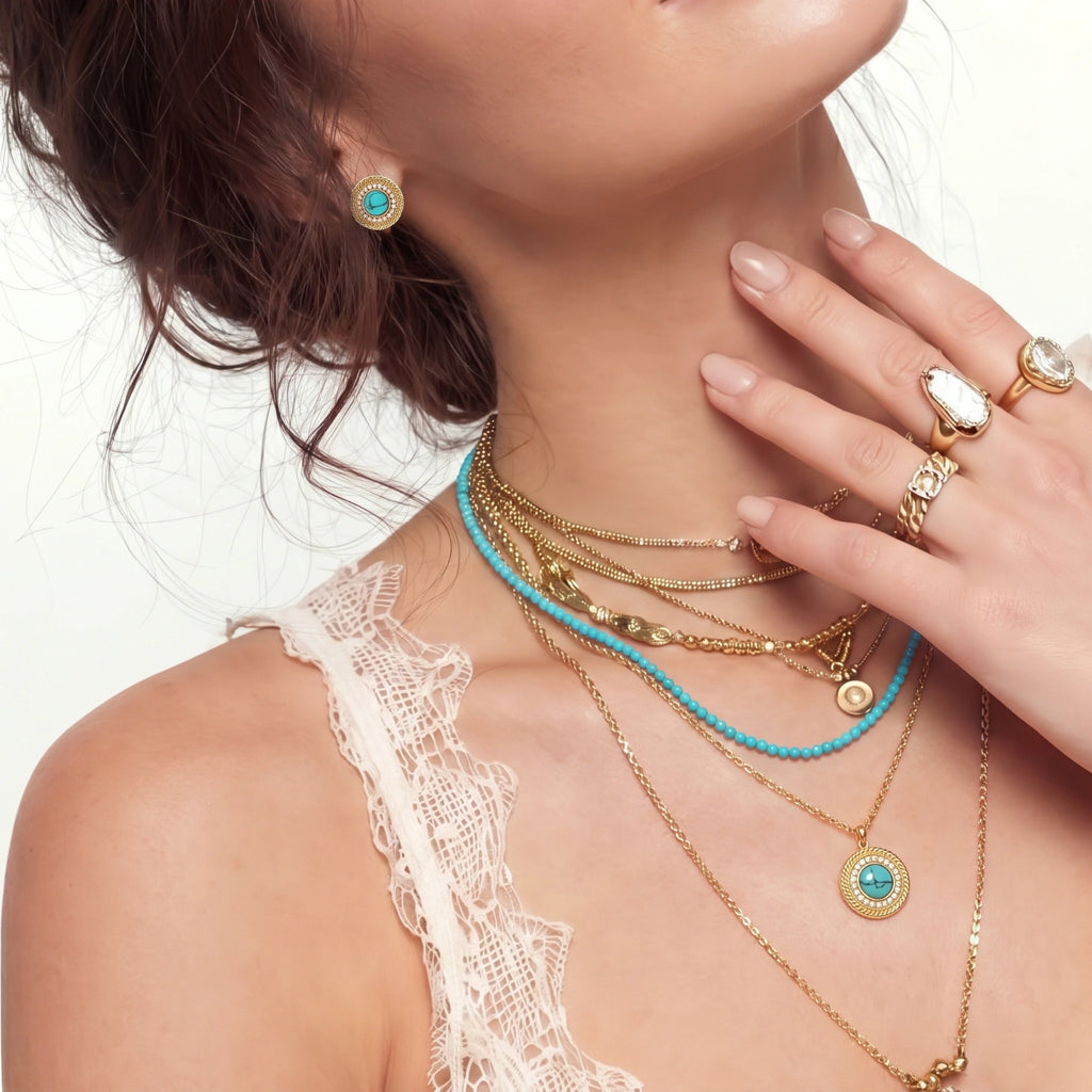Turquoise Medallion Jewelry Set