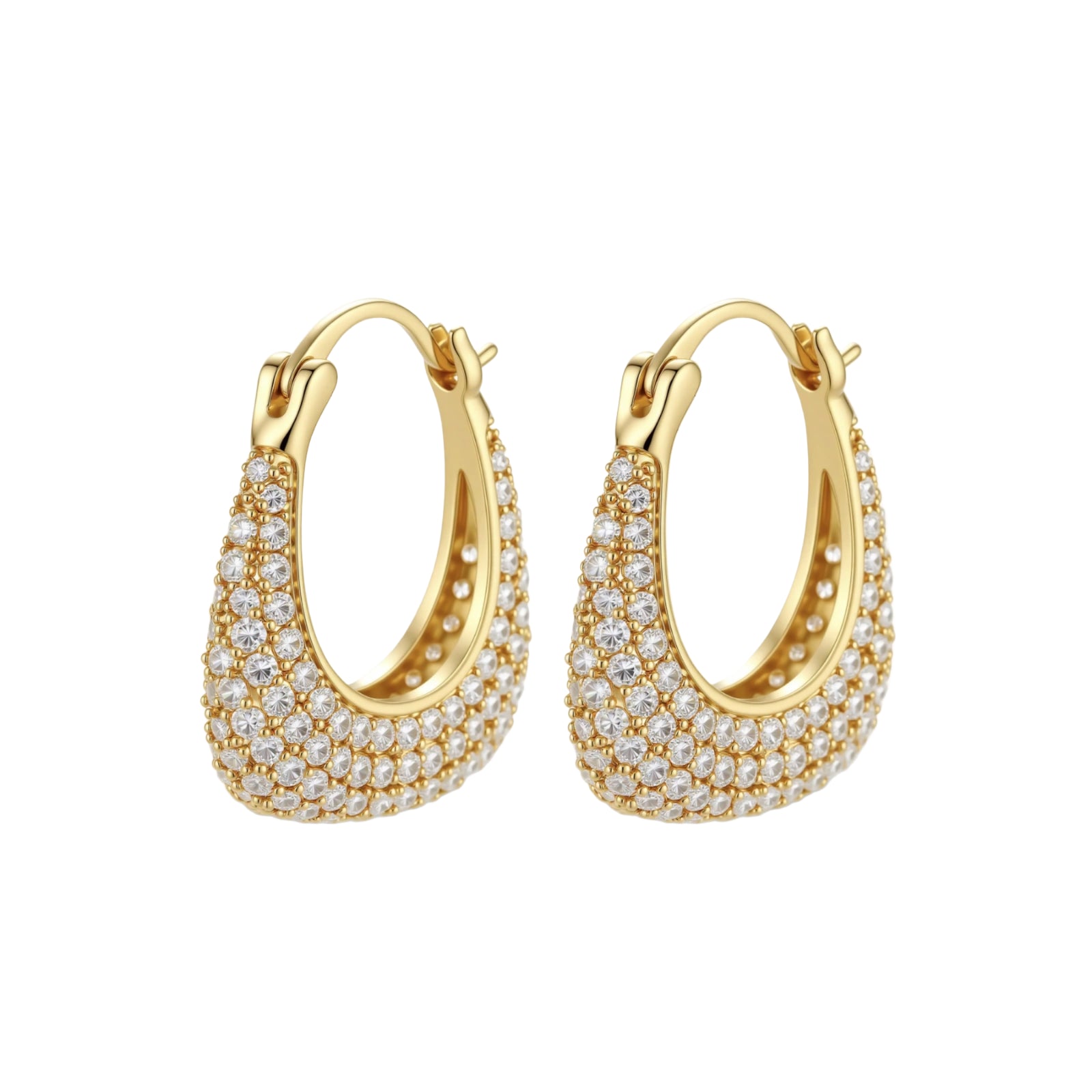 Pavé Crystal Hoops