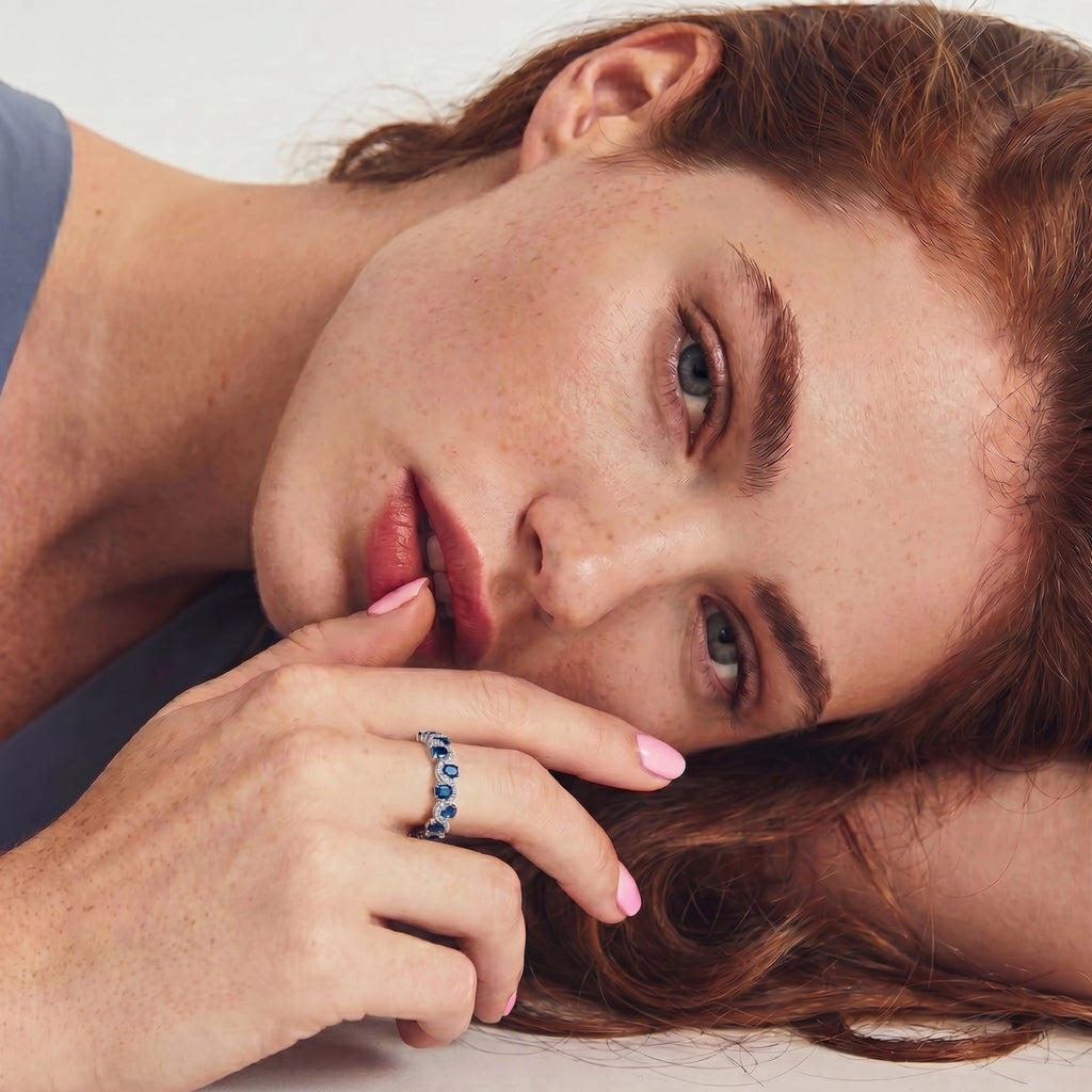 Sapphire Wave Ring
