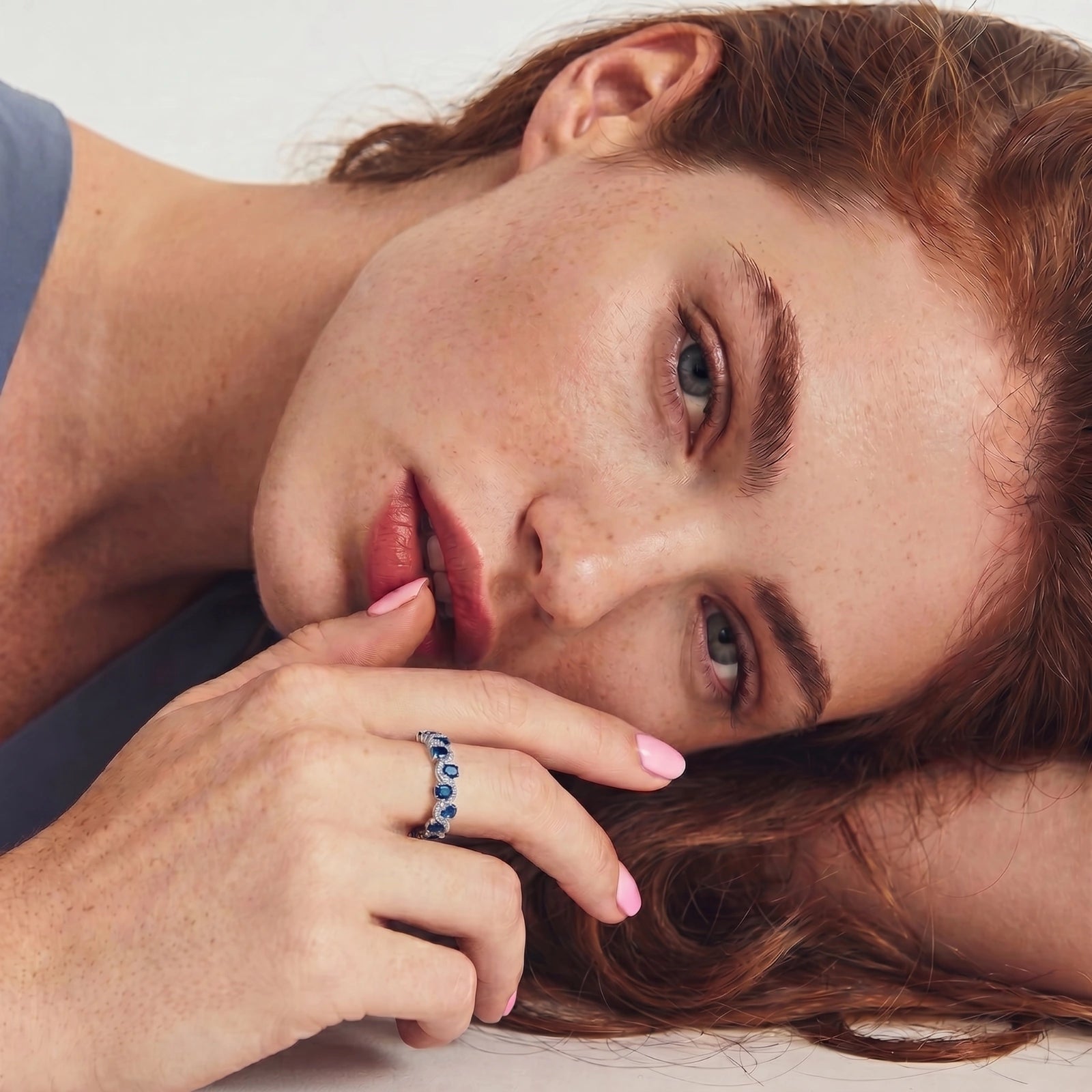Sapphire Wave Ring