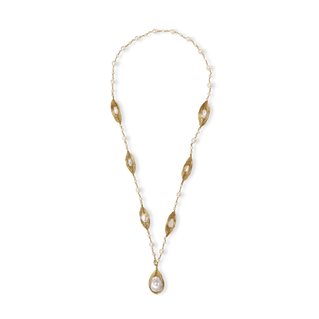 Golden Leaf Baroque Necklace
