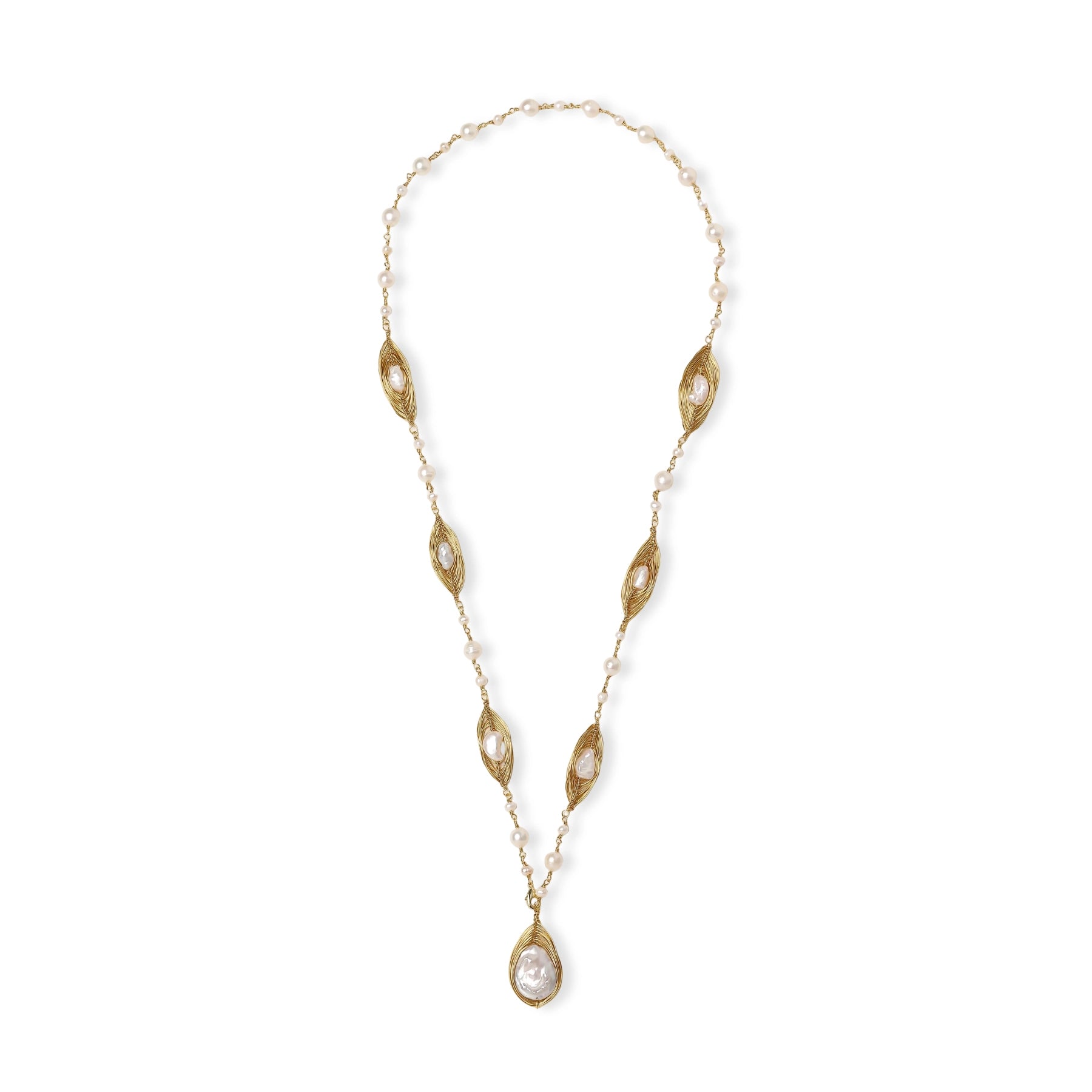 Golden Leaf Baroque Necklace