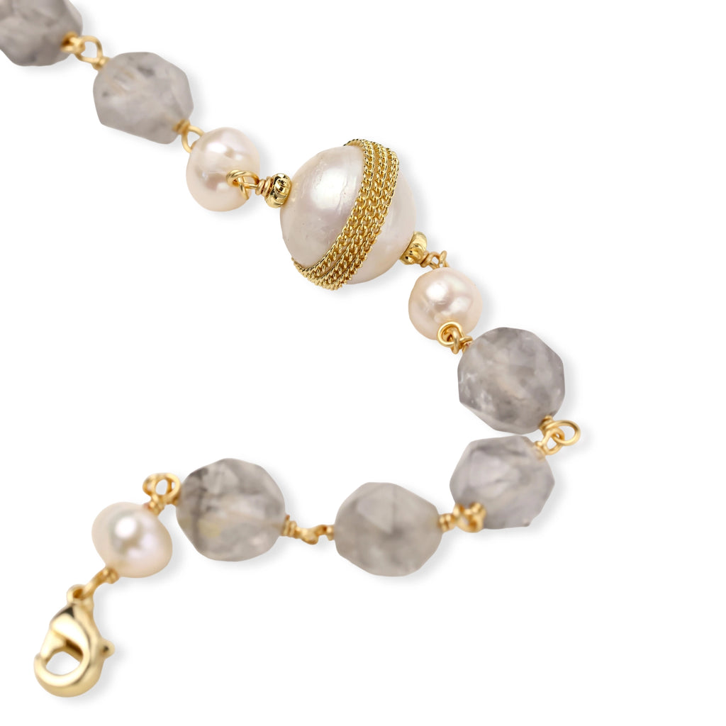 Baroque Pearl Crystal Bracelet