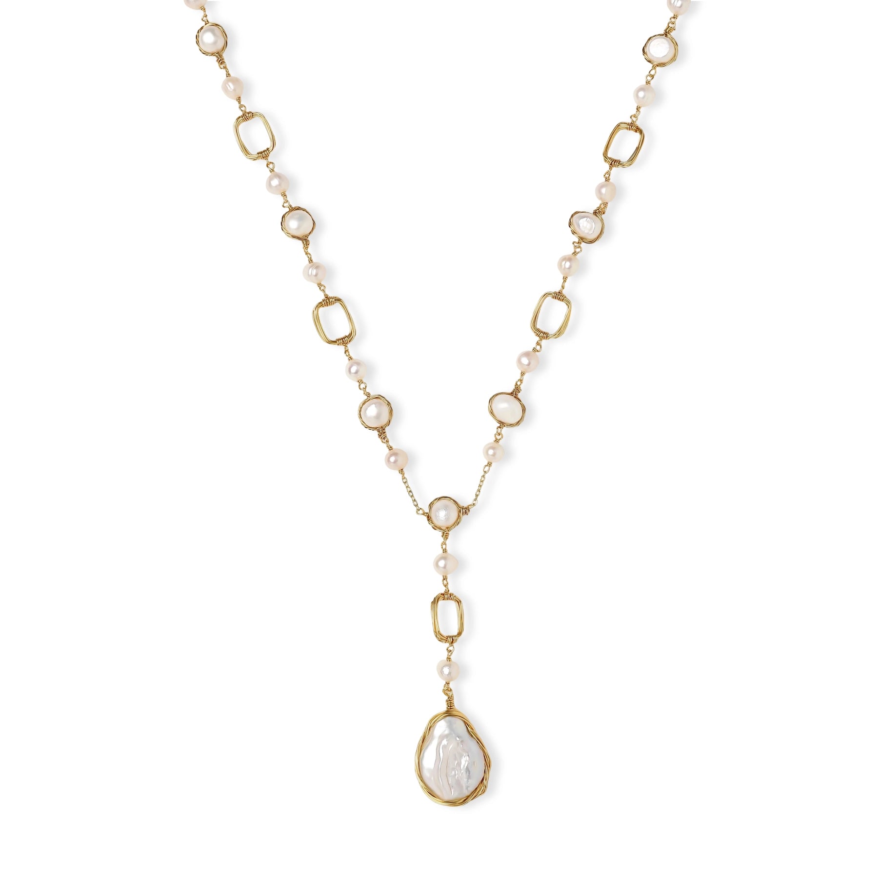 Lumina Pearl Station Necklace