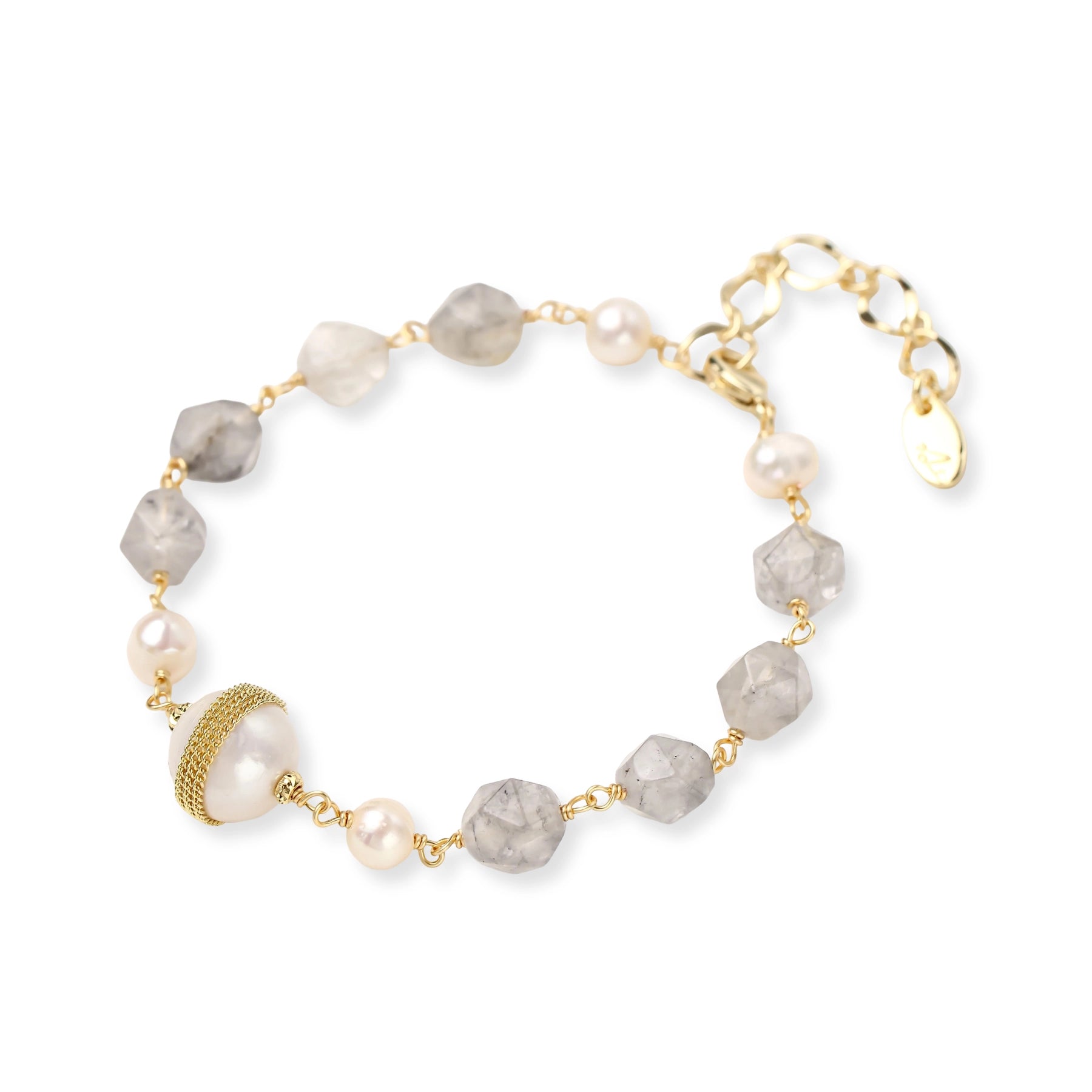 Baroque Pearl Crystal Bracelet