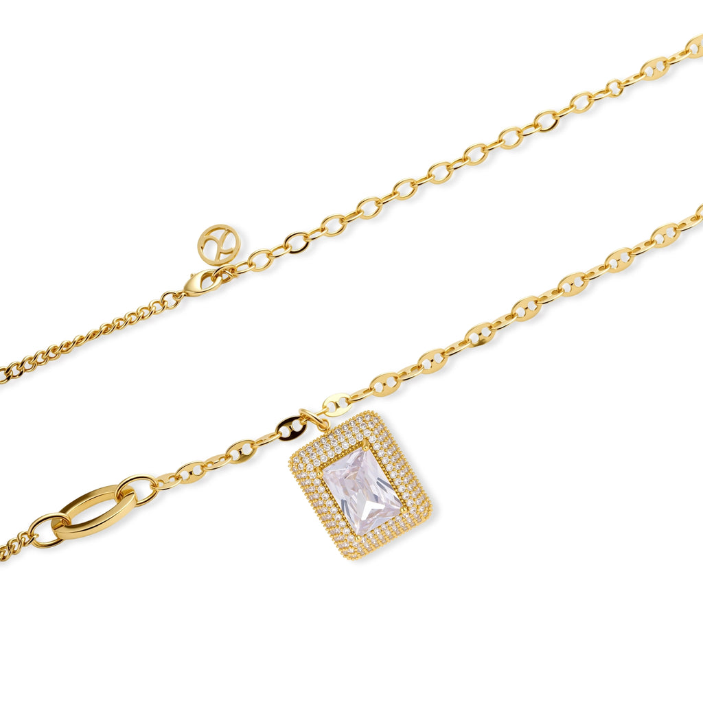 Emerald Cut Halo Set