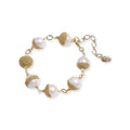 Golden Mesh Pearl Bracelet