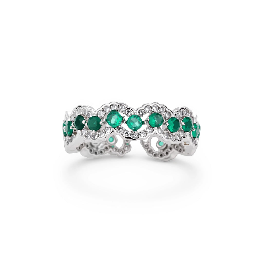 Emerald Wave Ring
