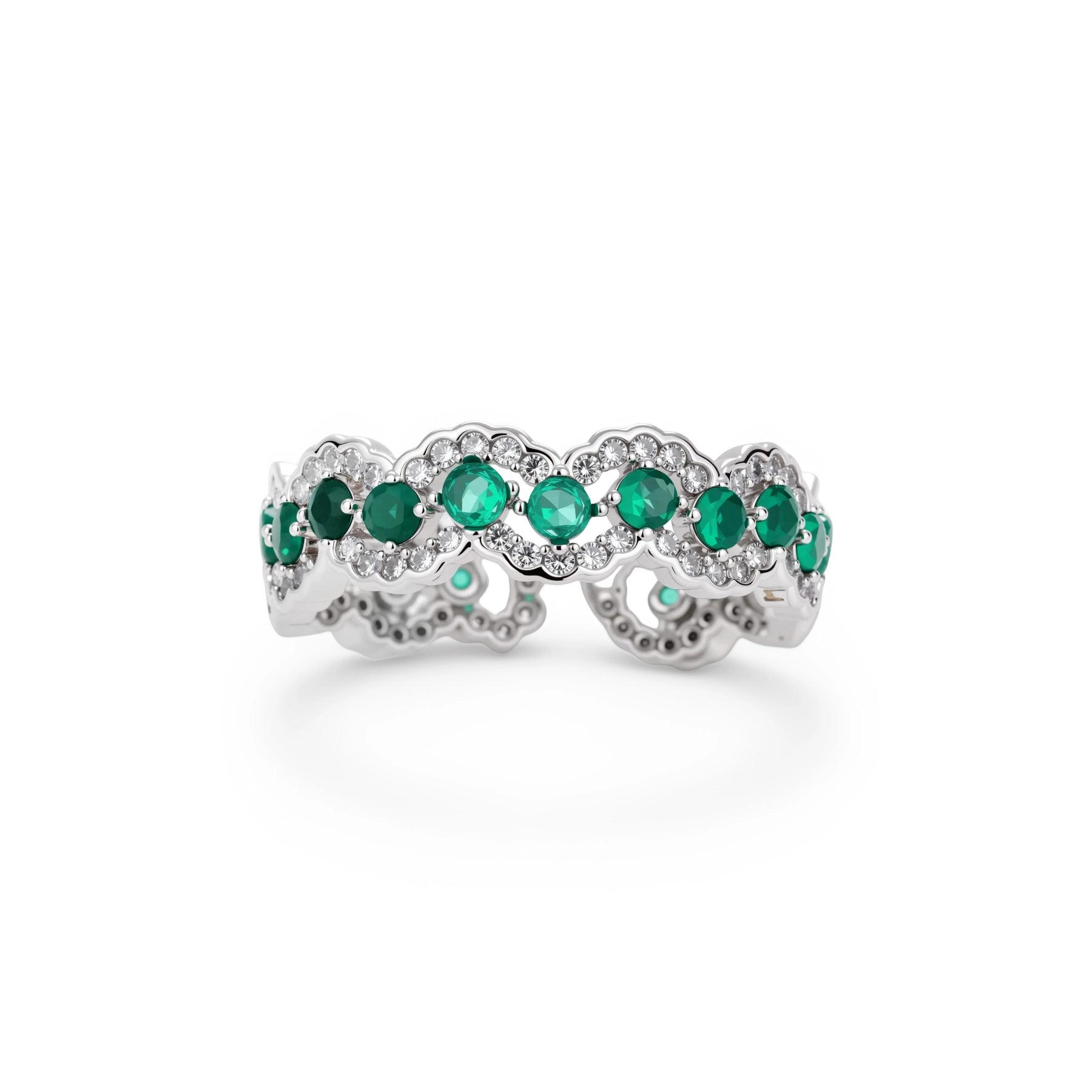 Emerald Wave Ring