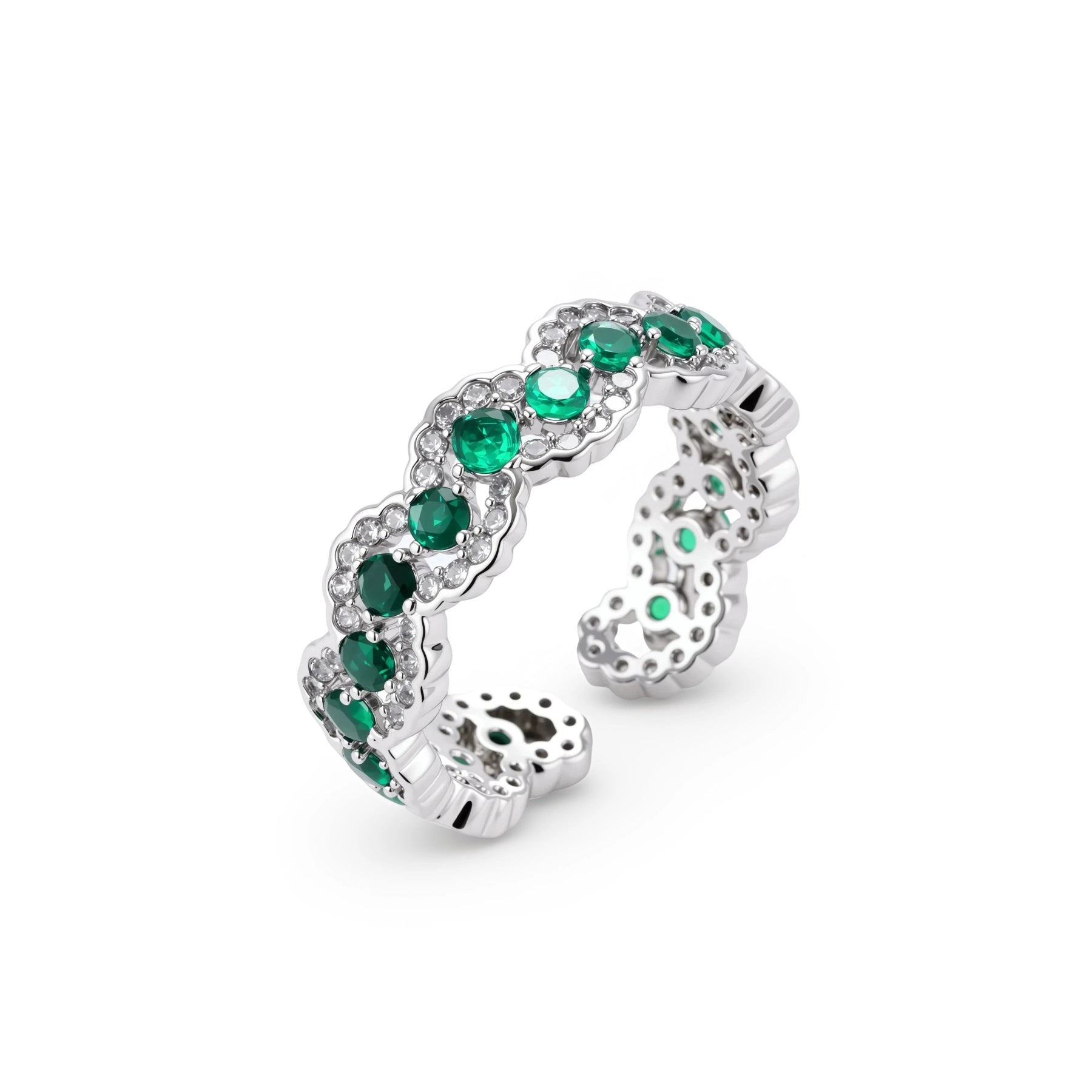 Emerald Wave Ring