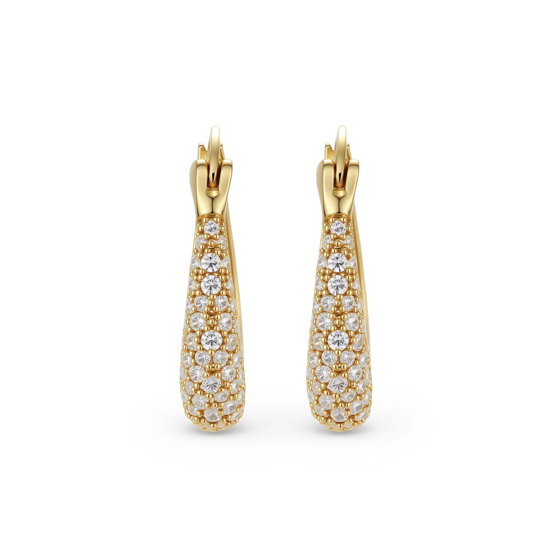 Pavé Crystal Hoops