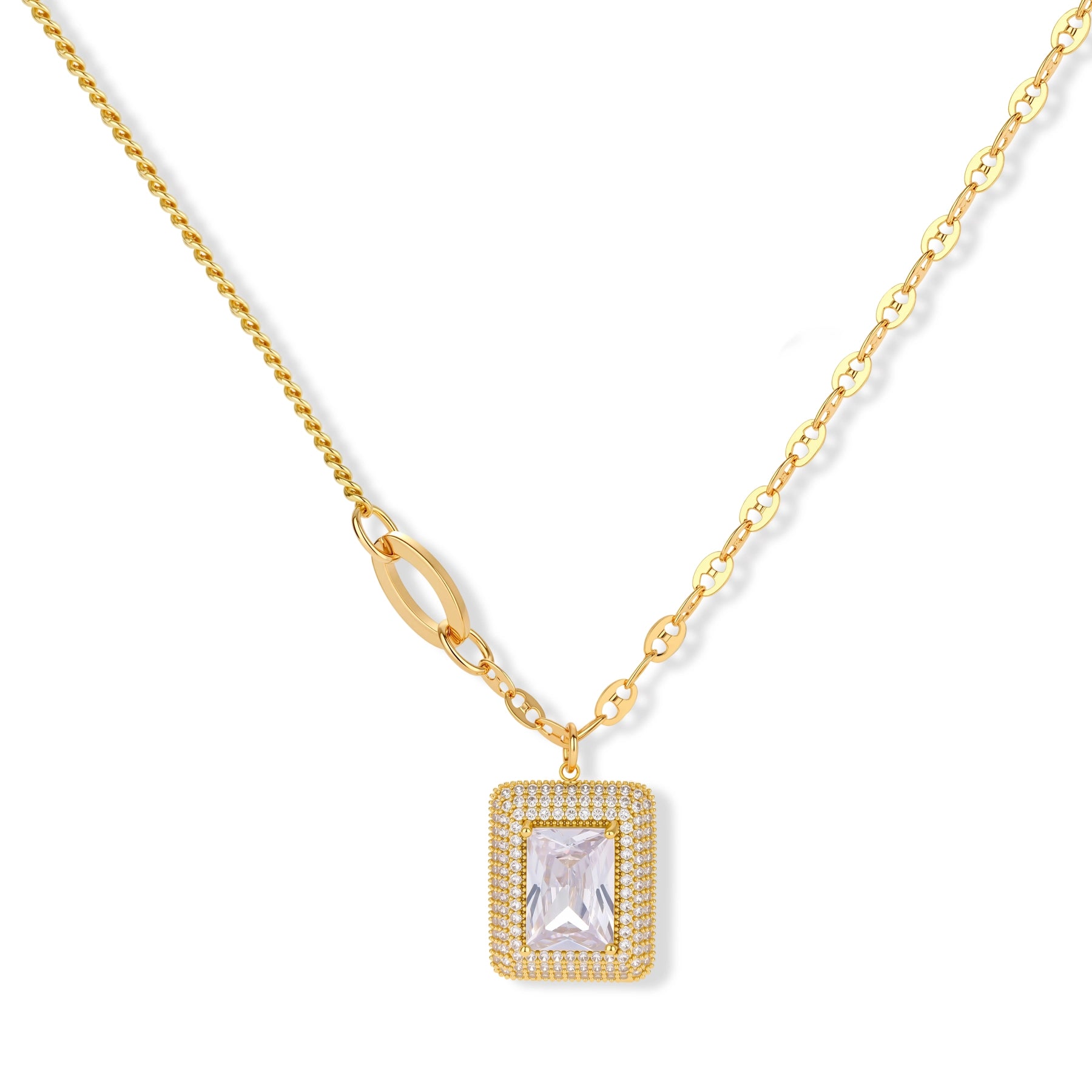 Emerald Cut Halo Set