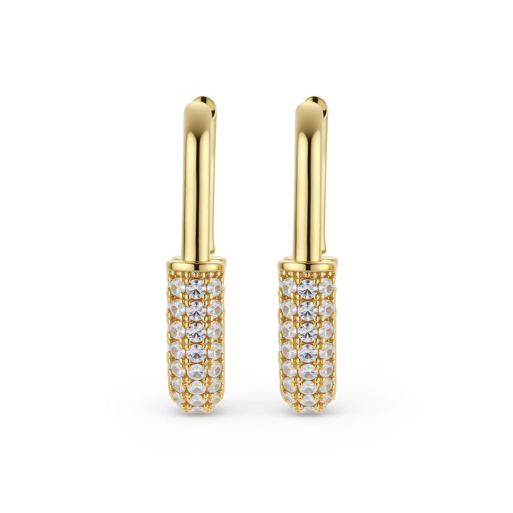 Golden Glow Huggie Hoops