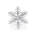 Winter Crystal Snowflake Brooch